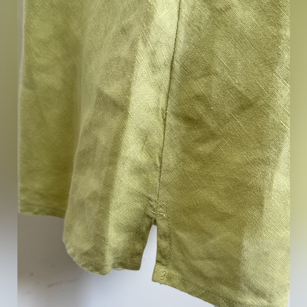 Cut Loose Pure Linen Tank Top Relaxed Fit Fresh Green Color Women’s Size Large - Picture 7 of 10